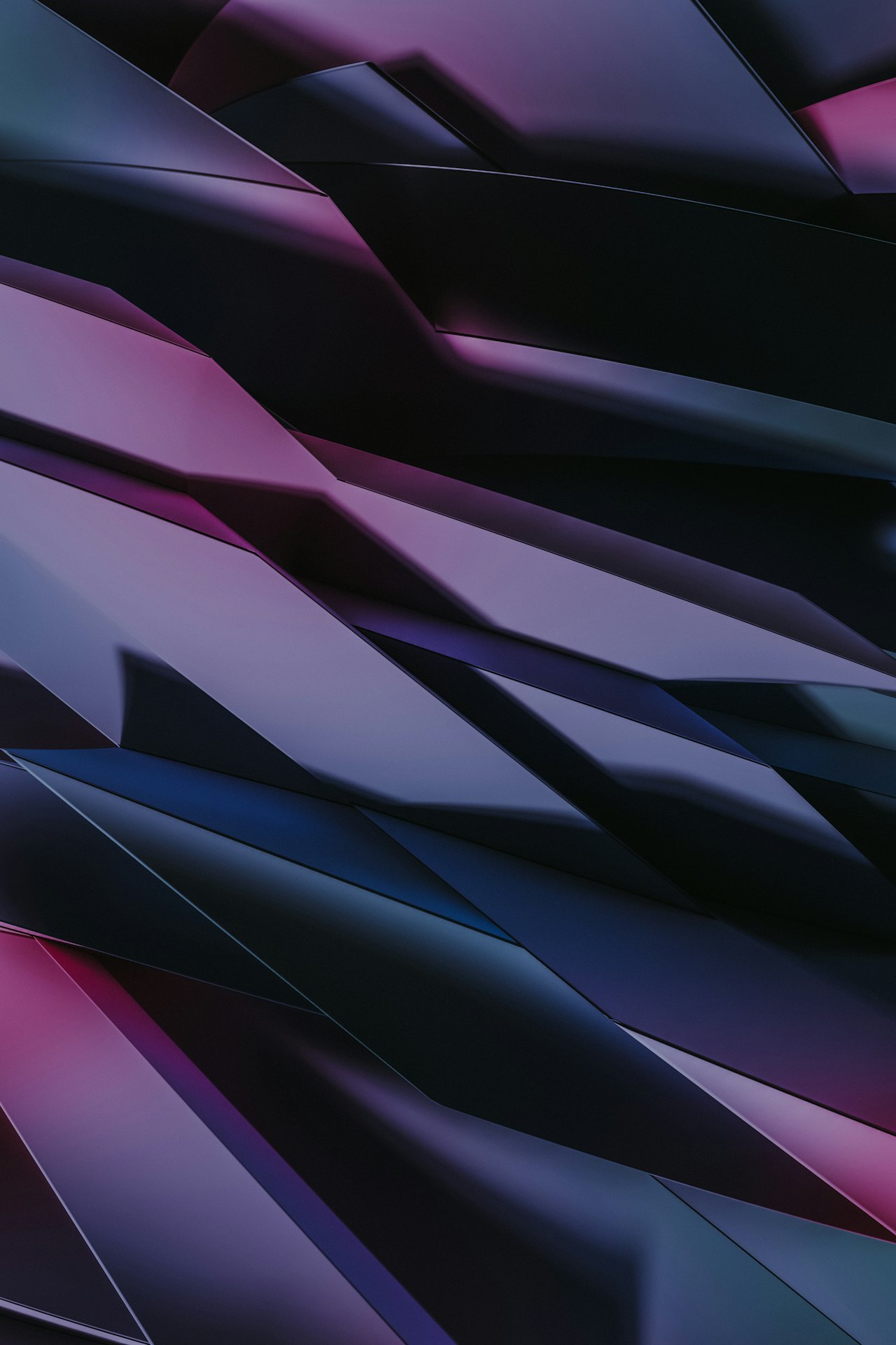 Abstract geometric shapes in dark colors.