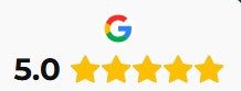 Google five-star rating with five gold stars.